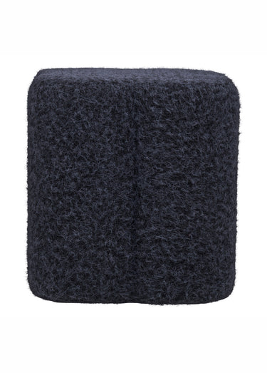 Pouf forme trèfle en bouclette DURBAN Bleu