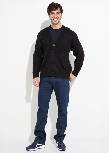 Gilet chaud en maille avec de la laine Noir