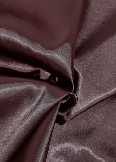 Coupon tissu habillement satin brillant Cafe