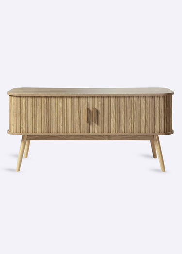 ERNEST Meuble TV portes coulissantes Naturel