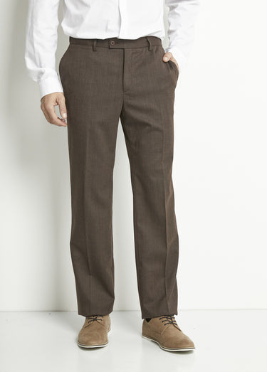 Pantalon ceinture ajustable invisible polylaine Marron