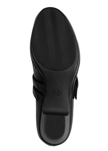 Escarpins confort en cuir façon babies Noir