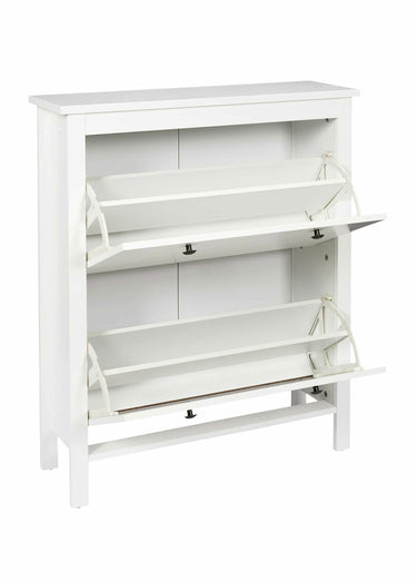 Meuble à chaussures en mélaminé clair Blanc