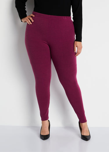 Legging long uni ou imprimé Uni Cassis