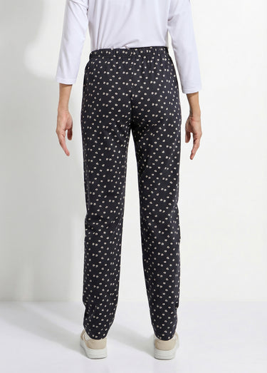 Legging coton stretch taille élastiquée Imprime Marine
