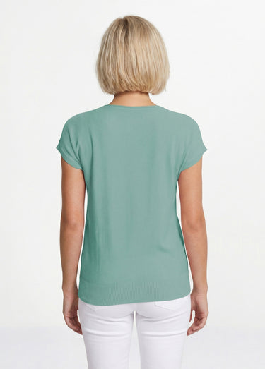 Pull maille scintillante manches kimono Aqua