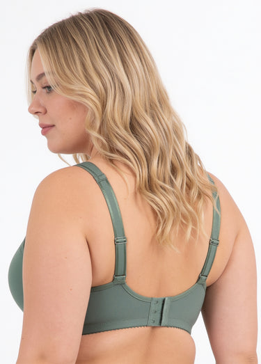 Soutien-gorge sans armatures brodé Vert
