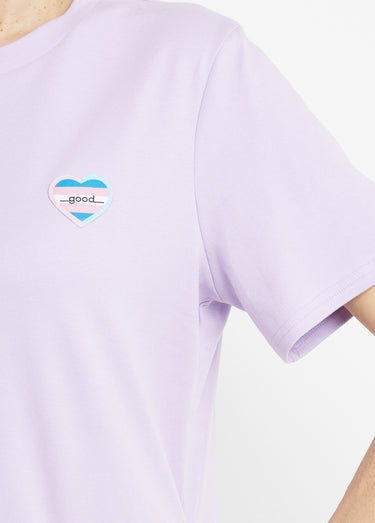 T-shirt manches courtes patch cœur Good Parme