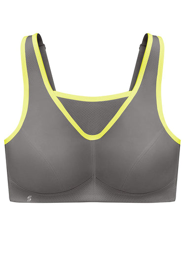 Brassière Sport anti-rebondissements Gris/Jaune