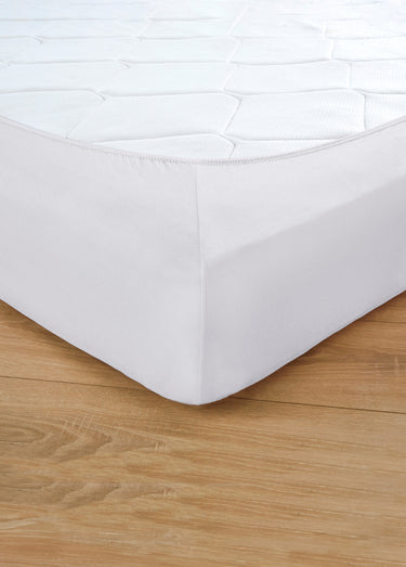 Drap housse jersey coton uni Blanc