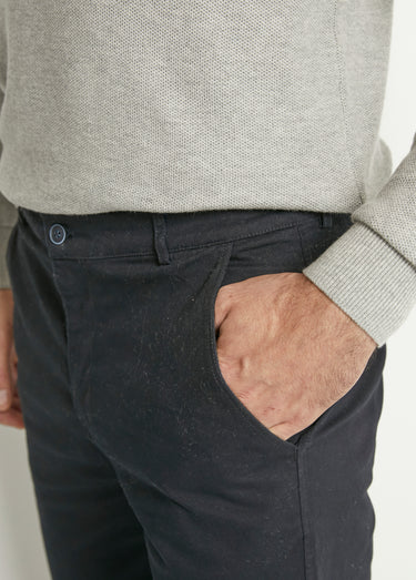 Pantalon chino droit toile Marine