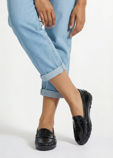 Mocassins vernis, semelle antidérapante Vernis Noir