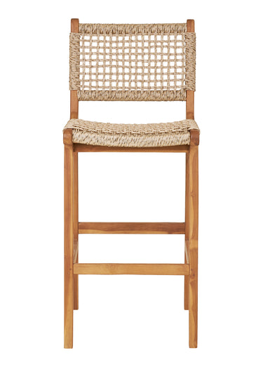 Chaise de bar teck et rotin DERBY Naturel