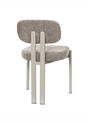 Set de 2 Chaises design chenille EMILIA Taupe
