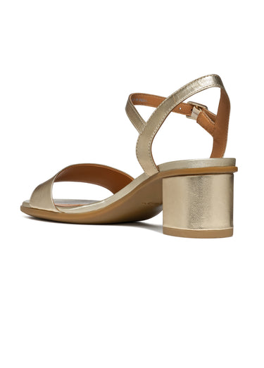 Sandales à talon large bride cheville Dore