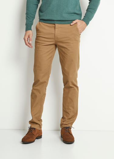 Pantalon chino droit toile Camel