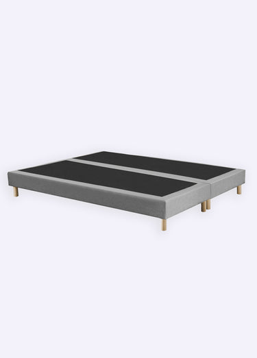 Sommier tapissier 11cm à lattes + pieds 12cm Gris Chine