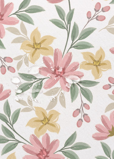 Nappe anti taches motif fleuri Imprime/Rose