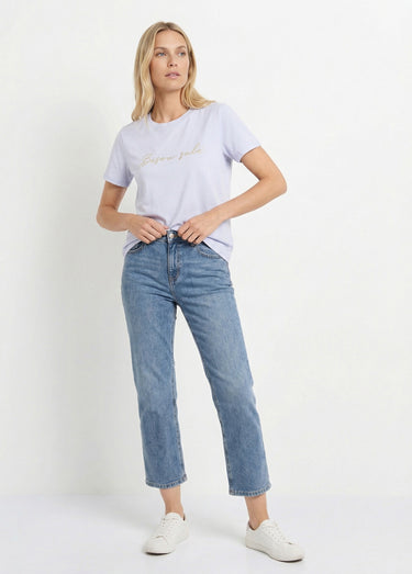 T-shirt manches courtes, Bisou salé Bleu