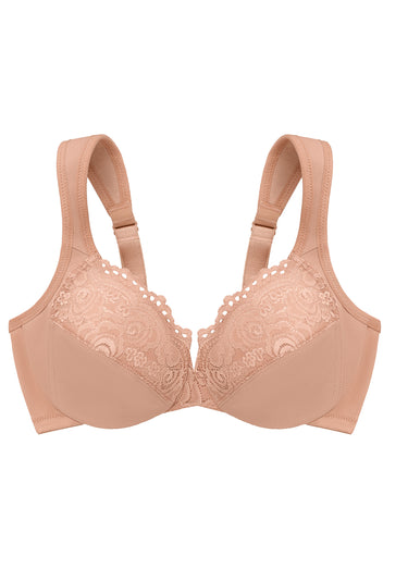 Soutien-gorge WonderWire décolleté dentelle Cappuccino