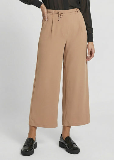 Pantalon large élastiqué, Essentiel Camel