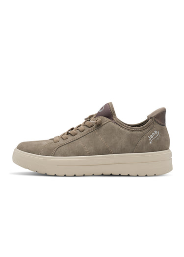 Baskets à lacets, dessus texturé Beige