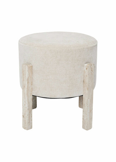 Tabourets d’appoint en maille chenille Beige