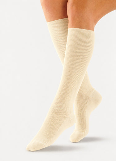 Chaussettes hautes chaudes - lot de 2 paires Ivoire Lot2