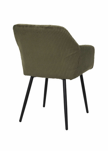 Fauteuils compact en velours cotelé, 1V Vert/Noir