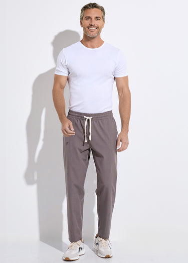Pantalon sportswear en maille, élastiqué Gris