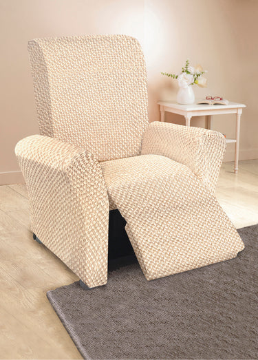 Housse bi-extensible pour fauteuil relax Ecru