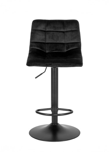 Chaises de bar matelassées en velours 2N Noir