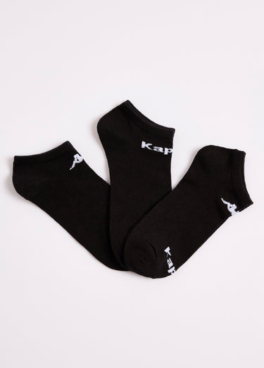 Socquettes basses avec logo Noir