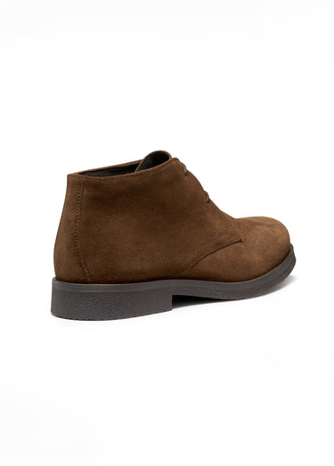 Bottines à lacets style desert boots Cognac