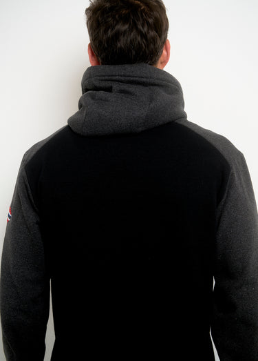 Sweat à capuche avec logo vintage Noir