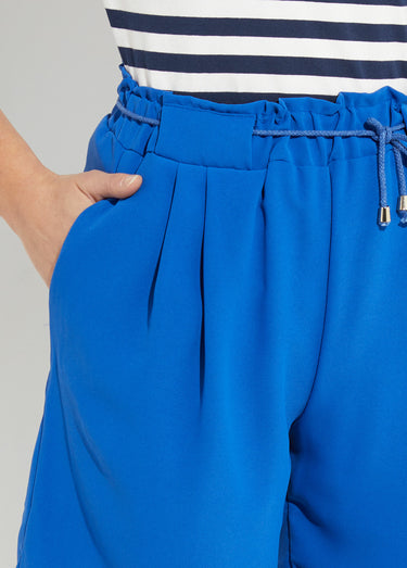 Short souple élastiqué, Essentiel Bleu Vif
