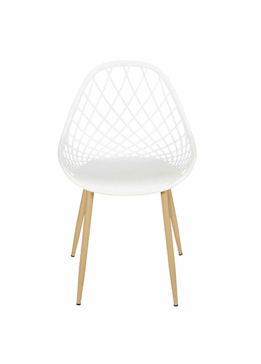 Chaises d'extérieur avec dossier alvéolé Blanc