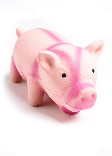 Jouet cochon en latex pour chien Rose