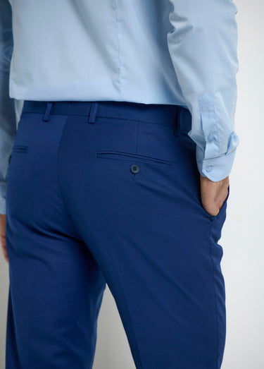 Pantalon de ville poches italiennes Bleu
