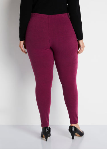 Legging long uni ou imprimé Uni Cassis
