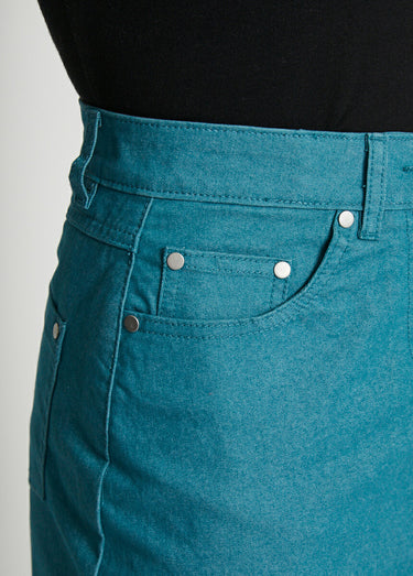 Jupe MORPHOSTYLE en jean couleur stretch Vert