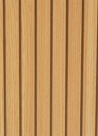 Module 4 cases avec décor bois rainuré Beige