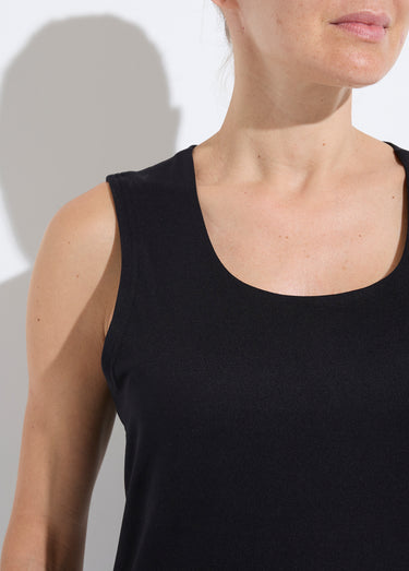 Débardeur col danseuse larges bretelles Noir