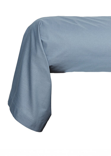 Taie d'oreiller coton unie Denim
