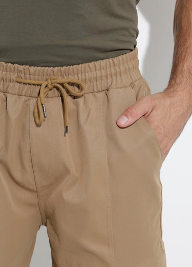 Pantalon cargo bas élastiqué, sportswear Camel