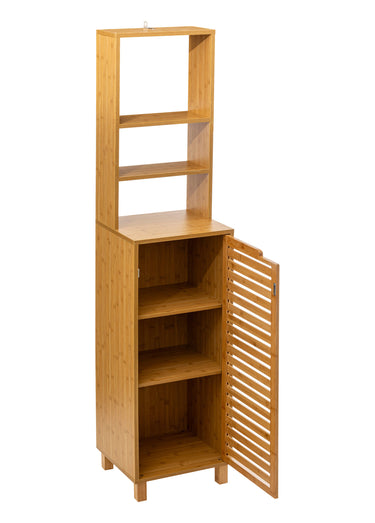 Meuble en bambou, 1 porte + étagère Bambou