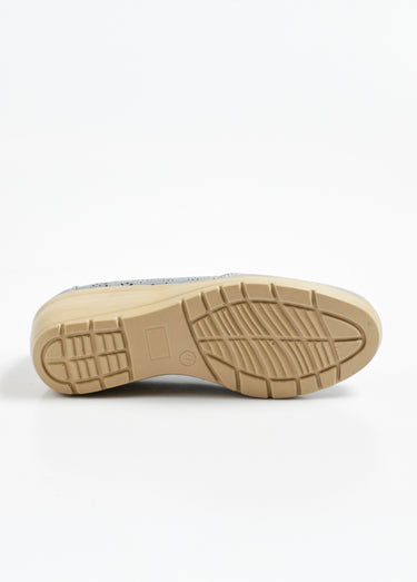 Mocassin ajouré confort élastiques côtés Bleu