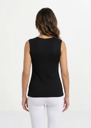 Maillot de corps sans manches Coton noir