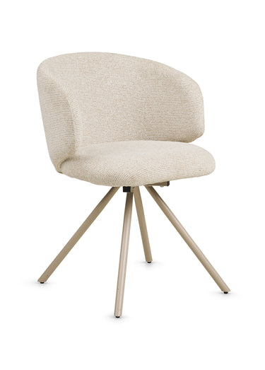 Chaise pivotante pieds métal FULHAM Sable
