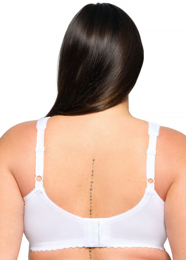 Soutien-gorge MagicLift Grand Maintien Coton Sans Armatures Spécial Grandes Tailles n°1001 Blanc